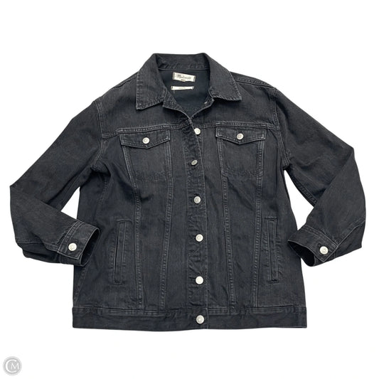 Jacket Denim By Madewell In Black Denim, Size: L