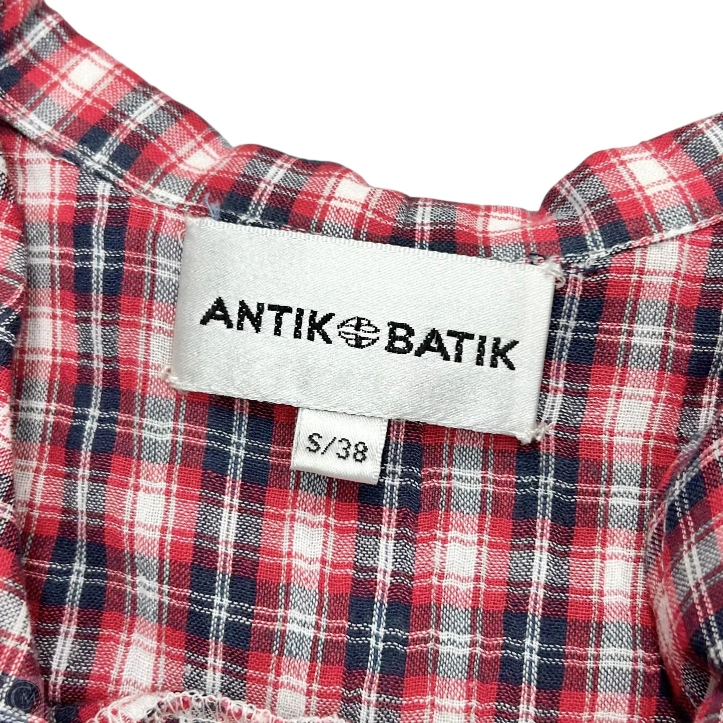 Top Short Sleeve By Antik Batik In Blue & Pink, Size: S