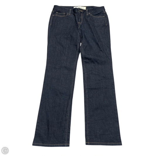 Jeans Straight By Loft In Black Denim, Size: 8