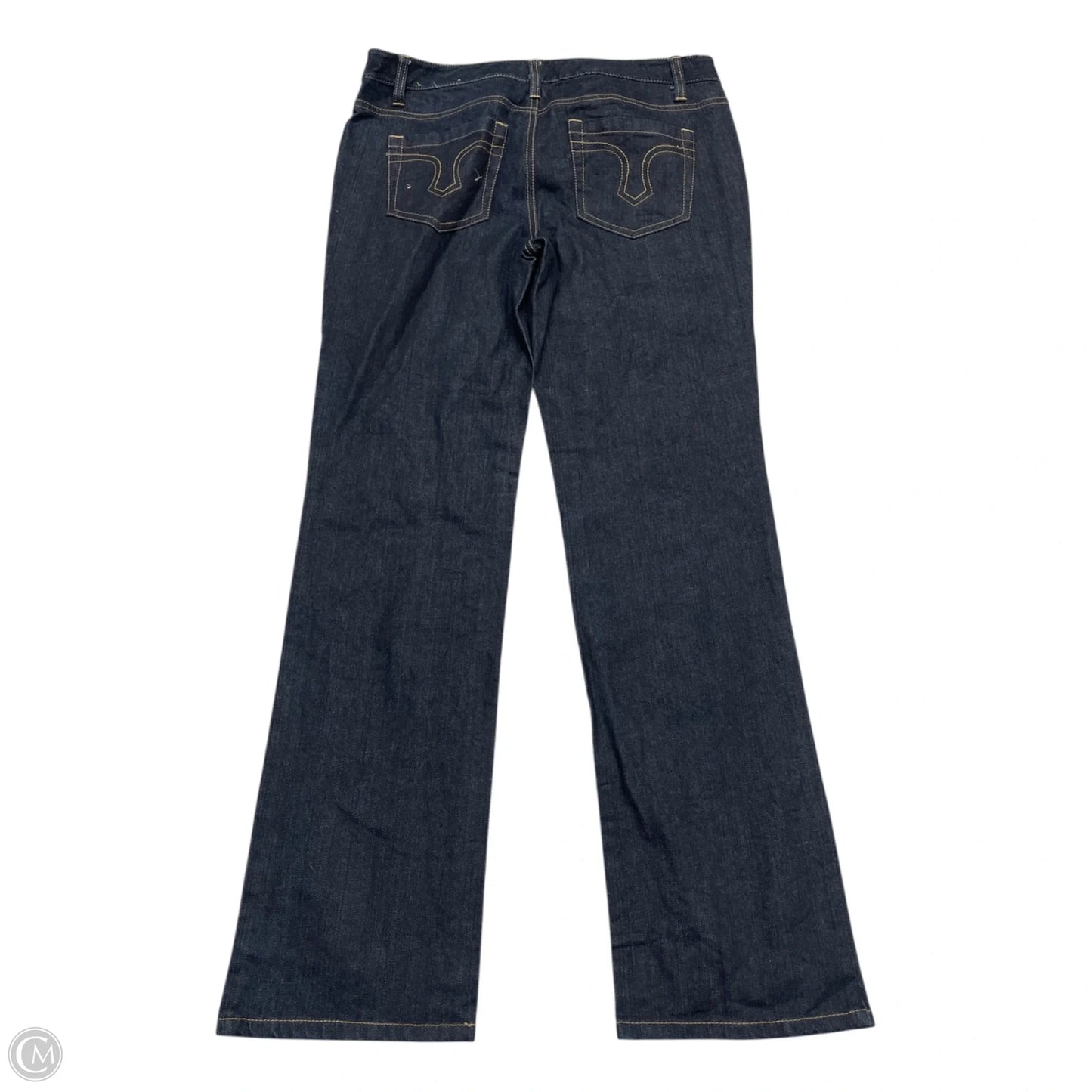 Jeans Straight By Loft In Black Denim, Size: 8