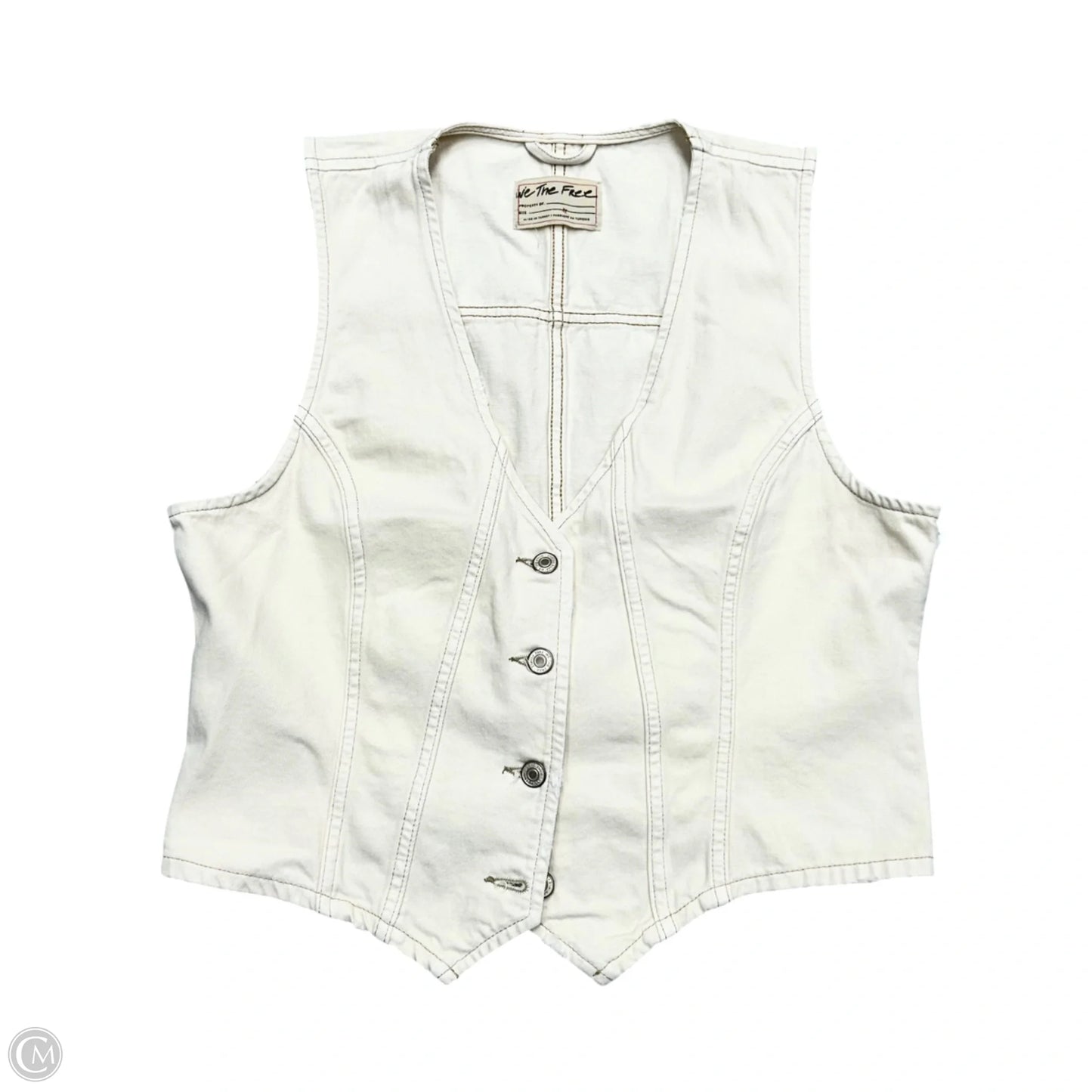 Vest Other By We The Free In Cream Denim, Size: Xl