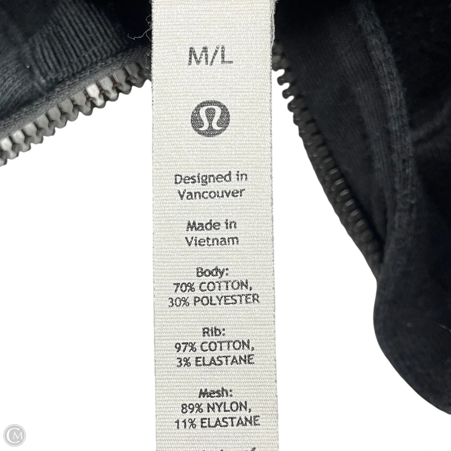 Athletic Sweatshirt Collar By Lululemon In Black, Size: M
