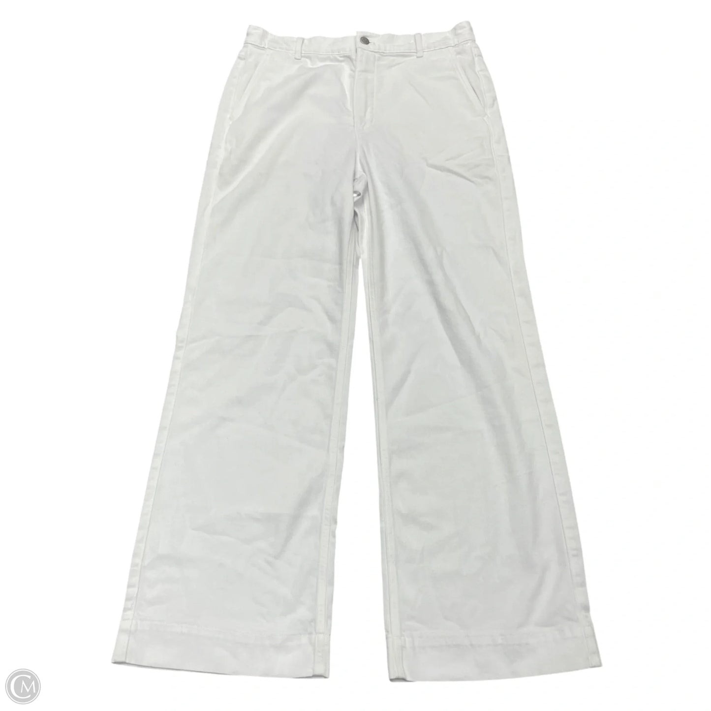 Jeans Wide Leg By J. Crew In White Denim, Size: 8