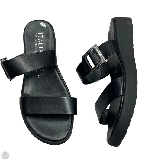 Sandals Flats By Italian Shoemakers In Black, Size: 8.5