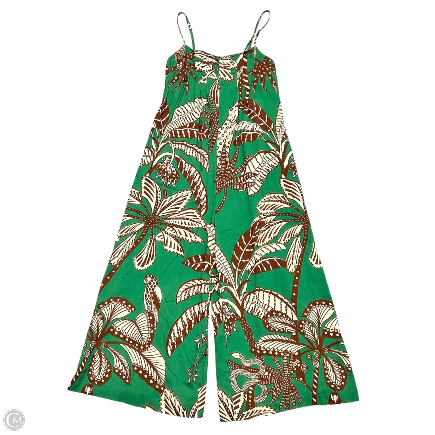 Jumpsuit By Farm Rio In Brown & Green, Size: Xs