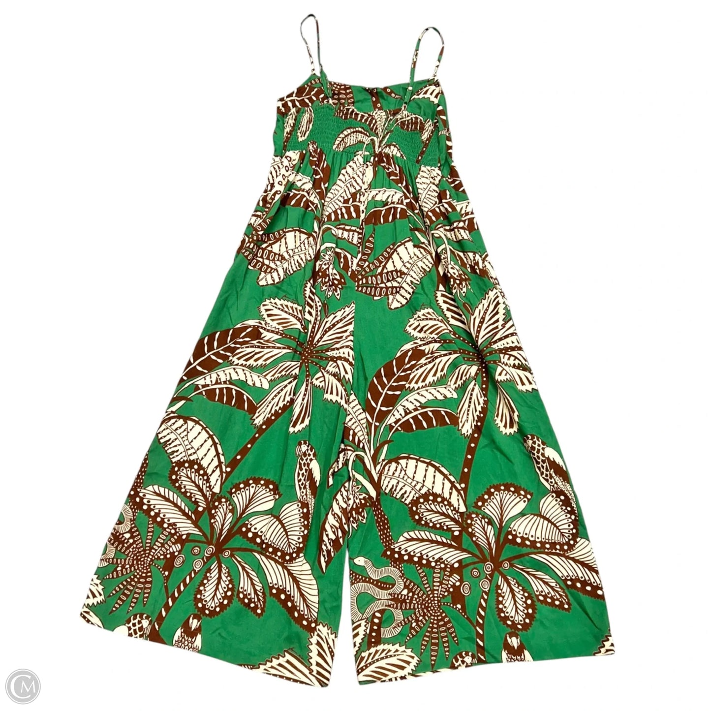 Jumpsuit By Farm Rio In Brown & Green, Size: Xs