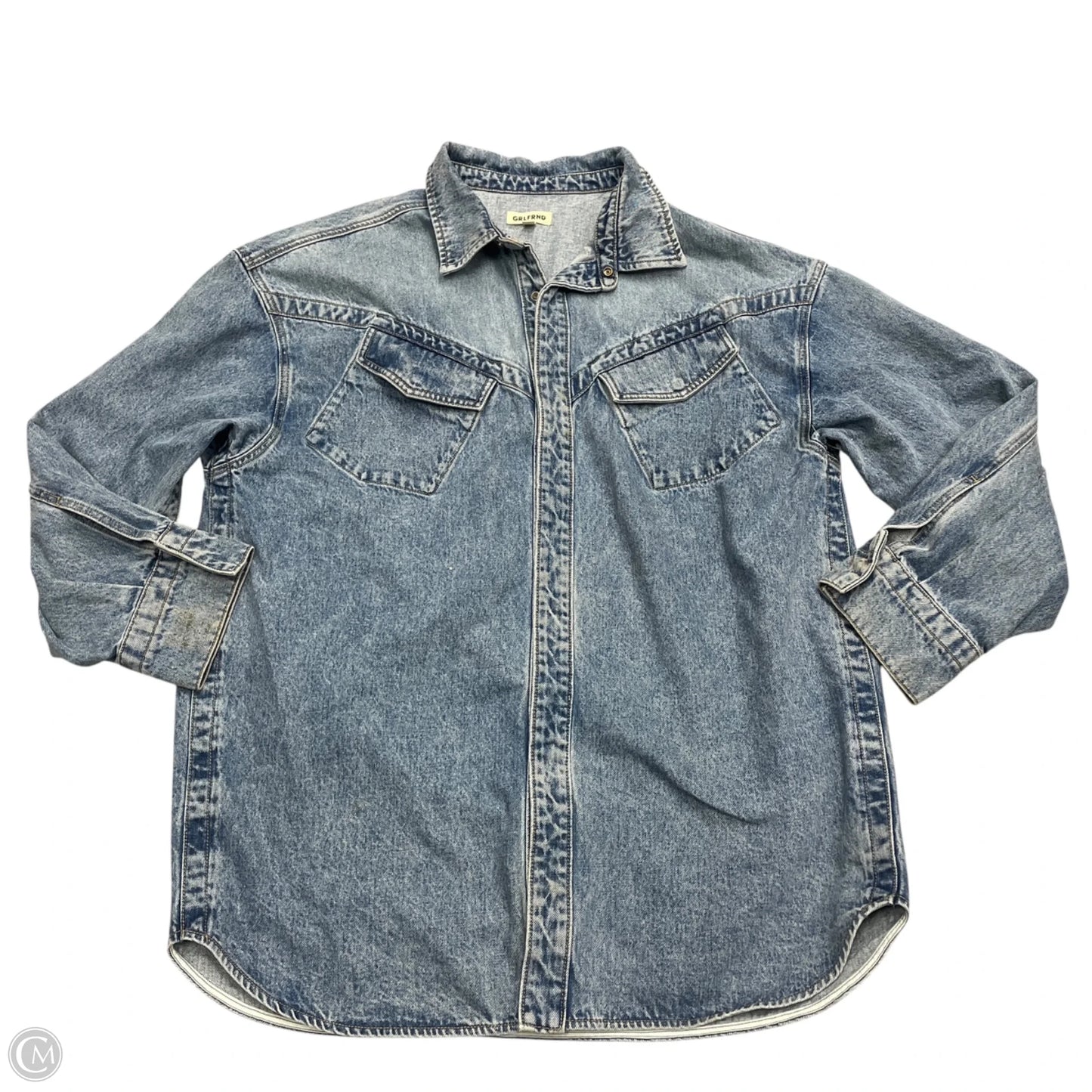 Jacket Denim By Grlfrnd In Blue Denim, Size: M/L