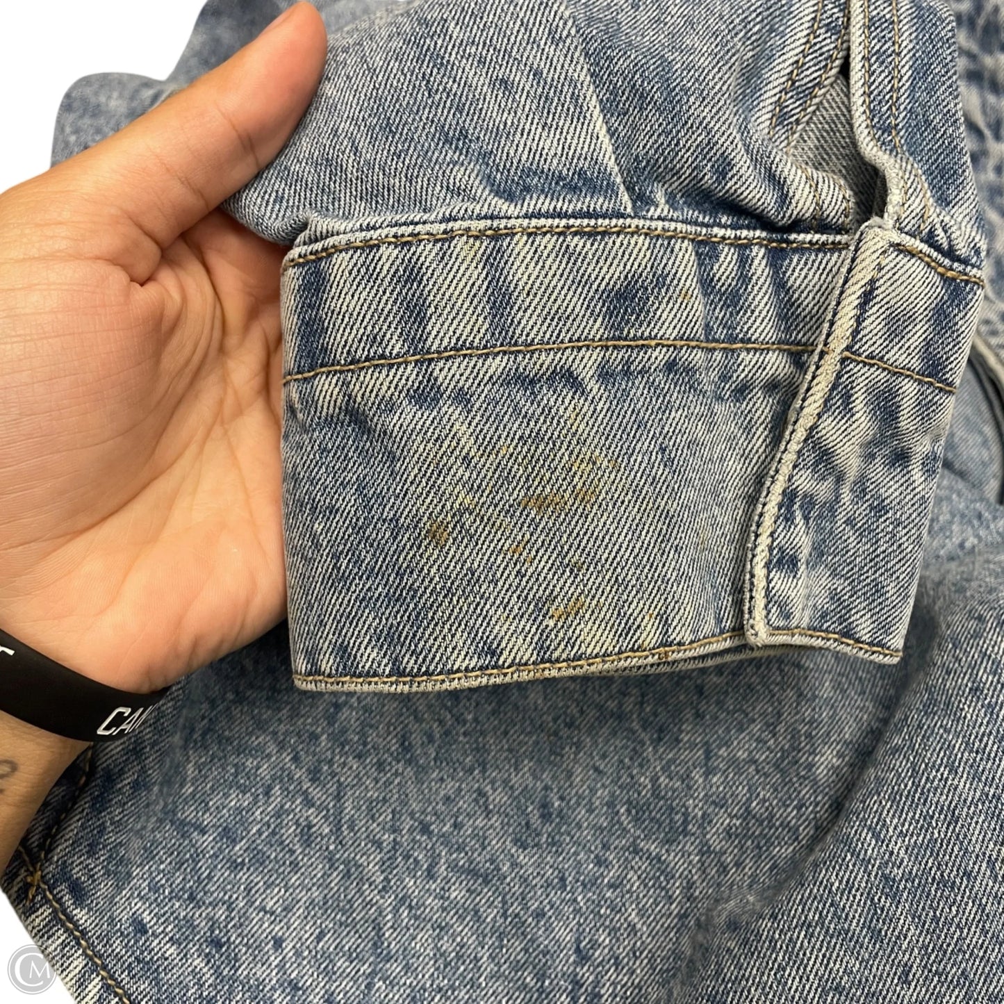 Jacket Denim By Grlfrnd In Blue Denim, Size: M/L