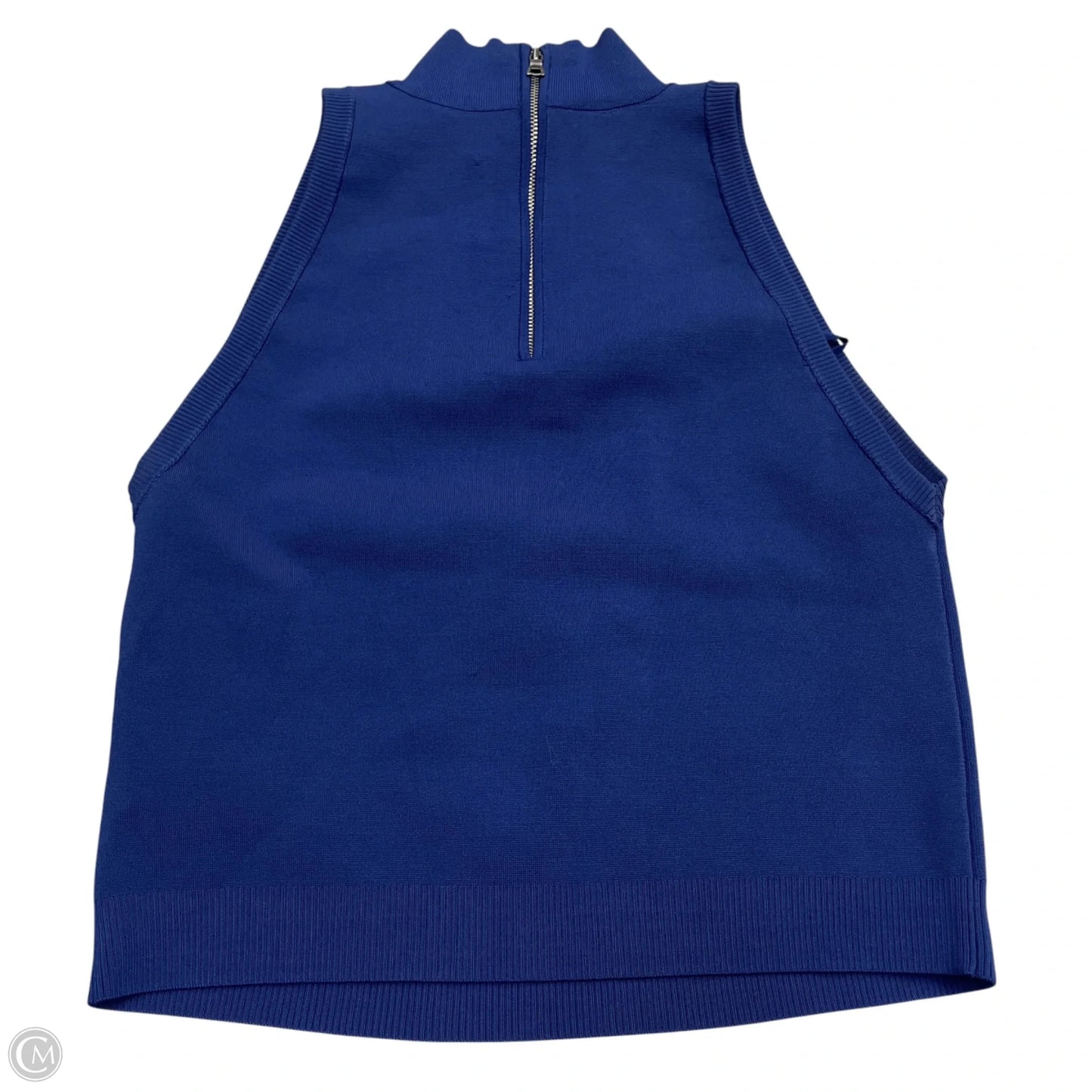 Top Sleeveless Designer By Alice + Olivia In Blue, Size: L