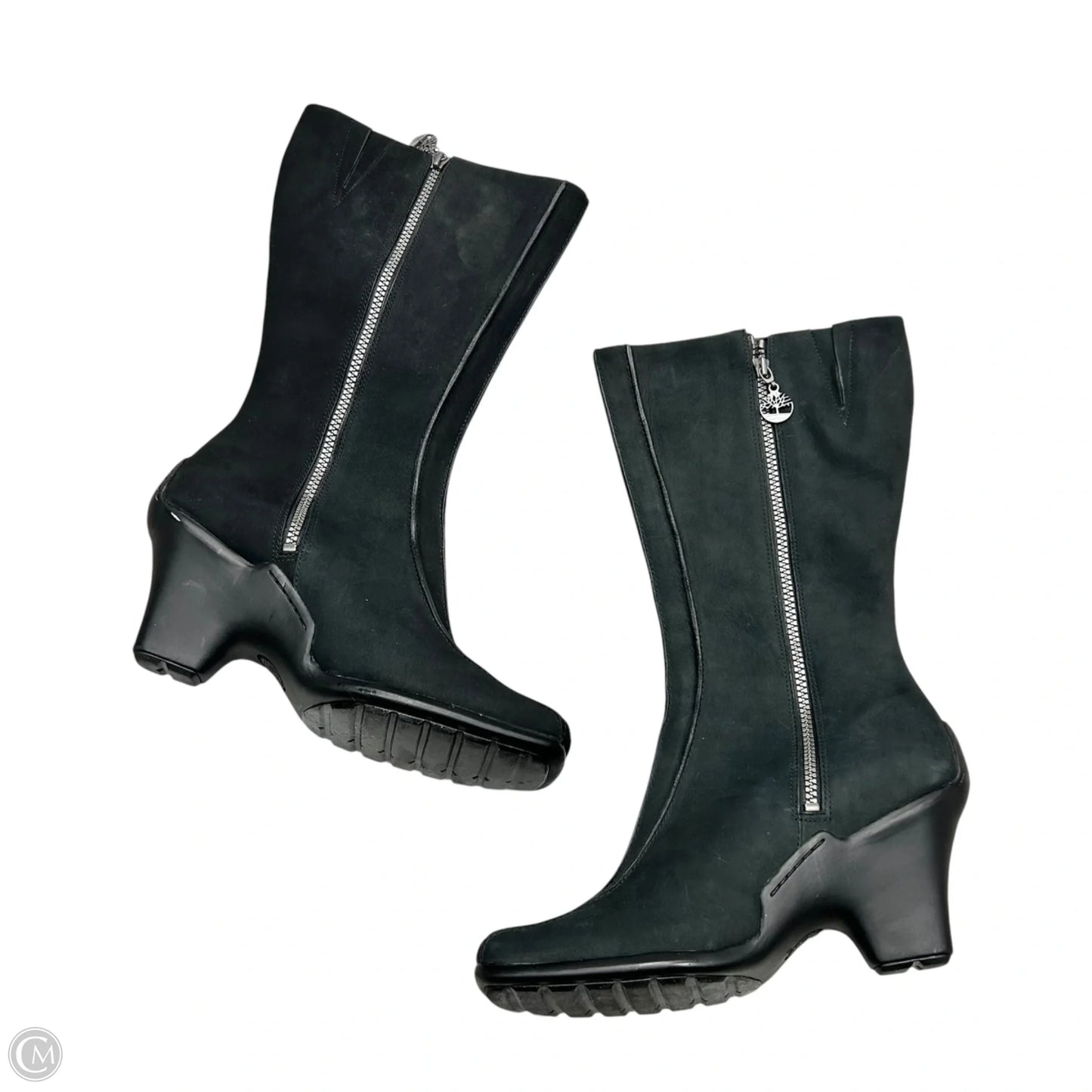 Boots Mid-calf Heels By Timberland In Black, Size: 9
