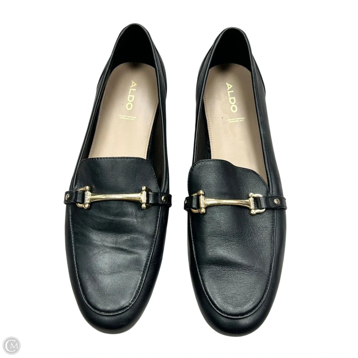Shoes Flats By Aldo In Black & Gold, Size: 10
