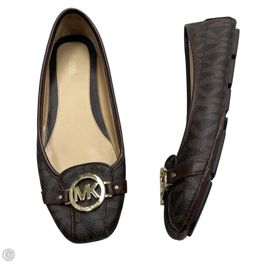 Shoes Flats By Michael By Michael Kors In Brown & Gold, Size: 11