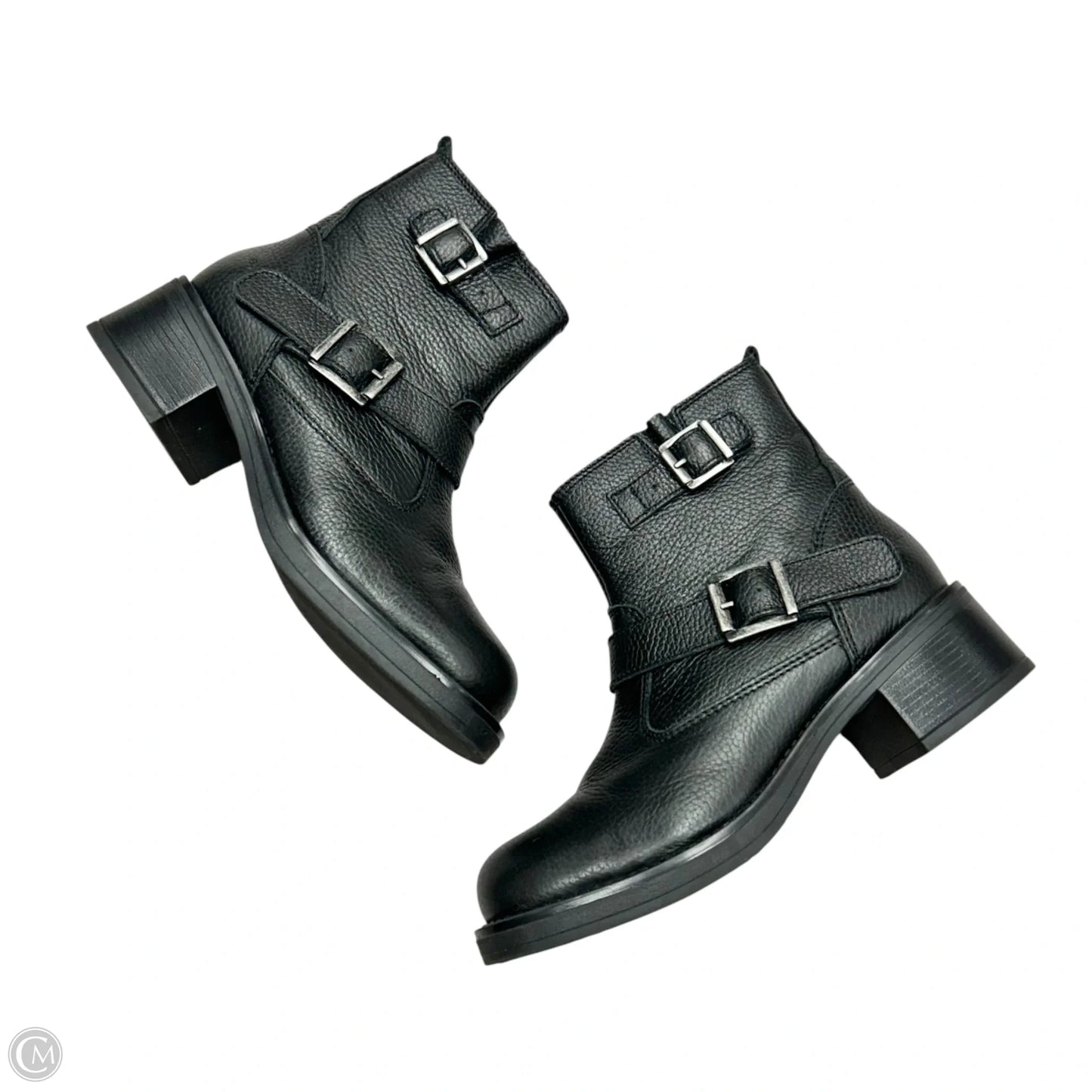 Boots Ankle Heels In Black, Size: 7.5