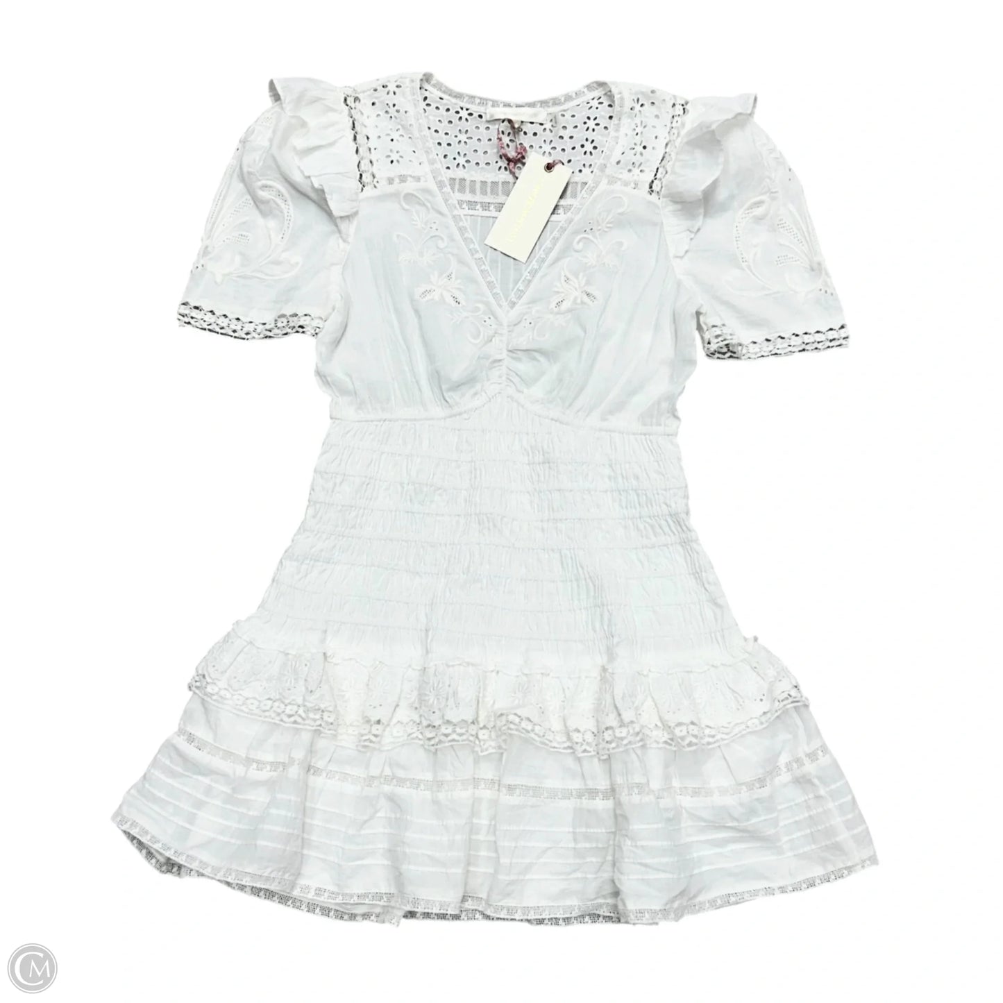 Dress Casual Short By Loveshackfancy In White, Size: S