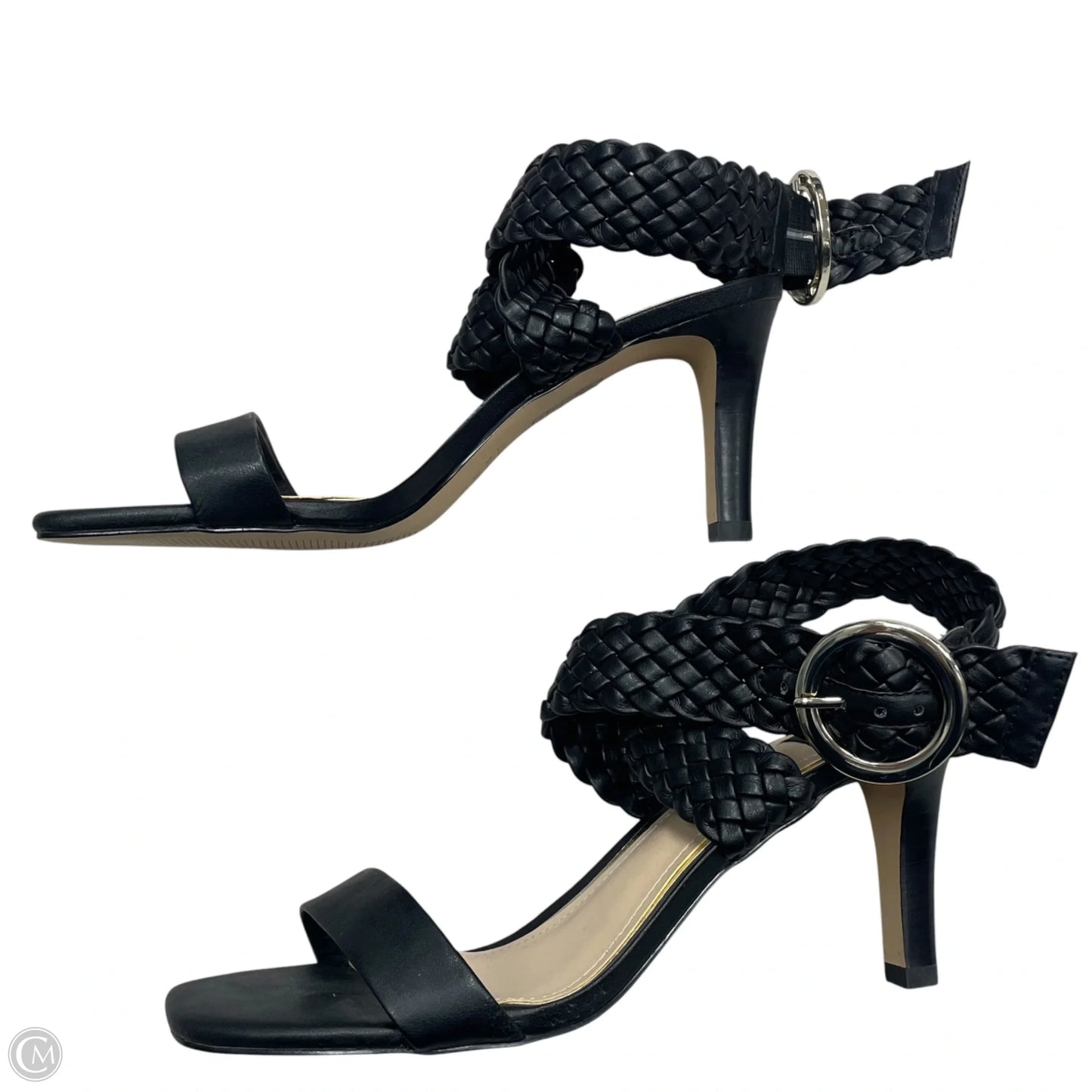 Sandals Heels Block By White House Black Market In Black, Size: 8.5