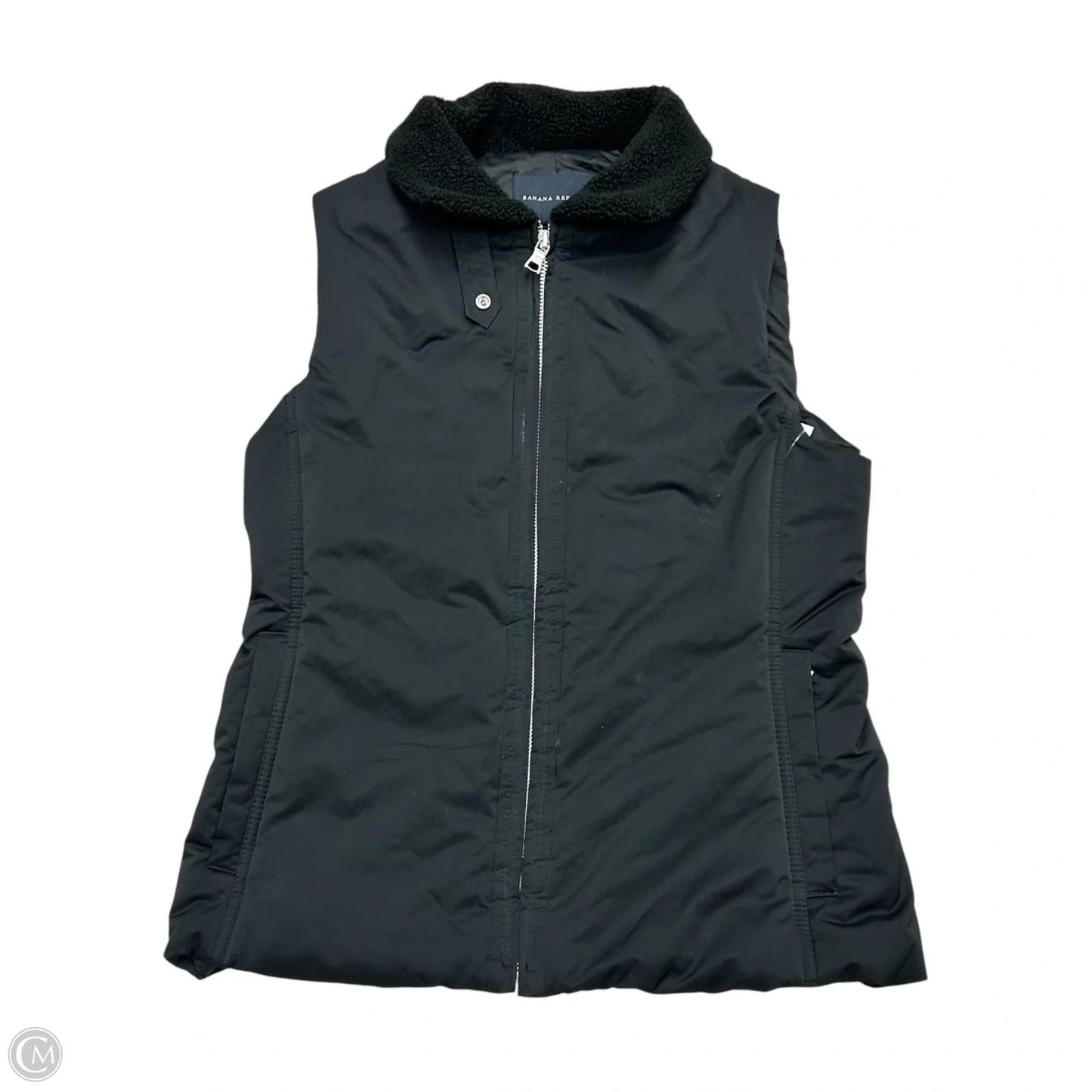 Vest Puffer & Quilted By Banana Republic In Black, Size: S