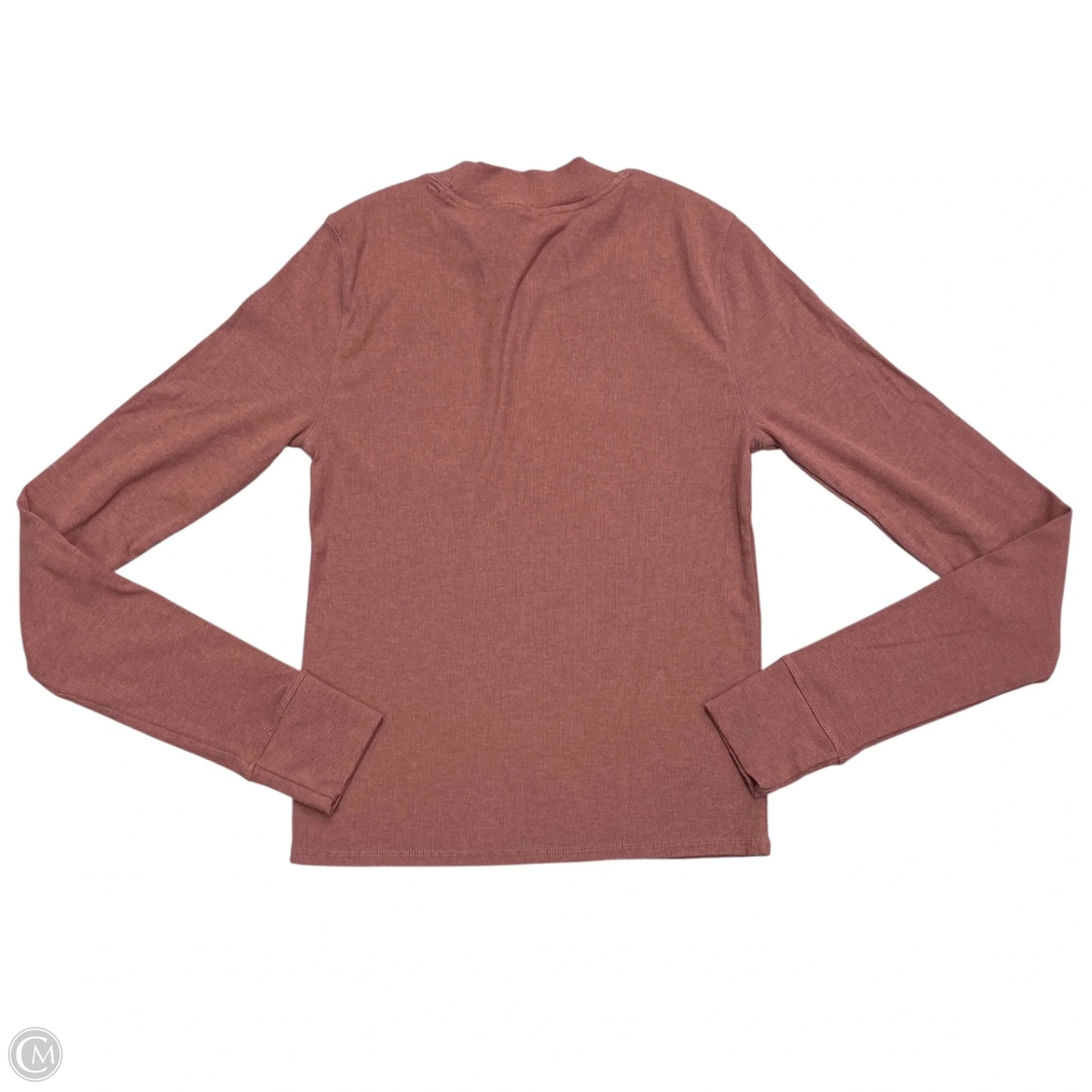 Athletic Top Long Sleeve Collar By Vuori In Mauve, Size: S