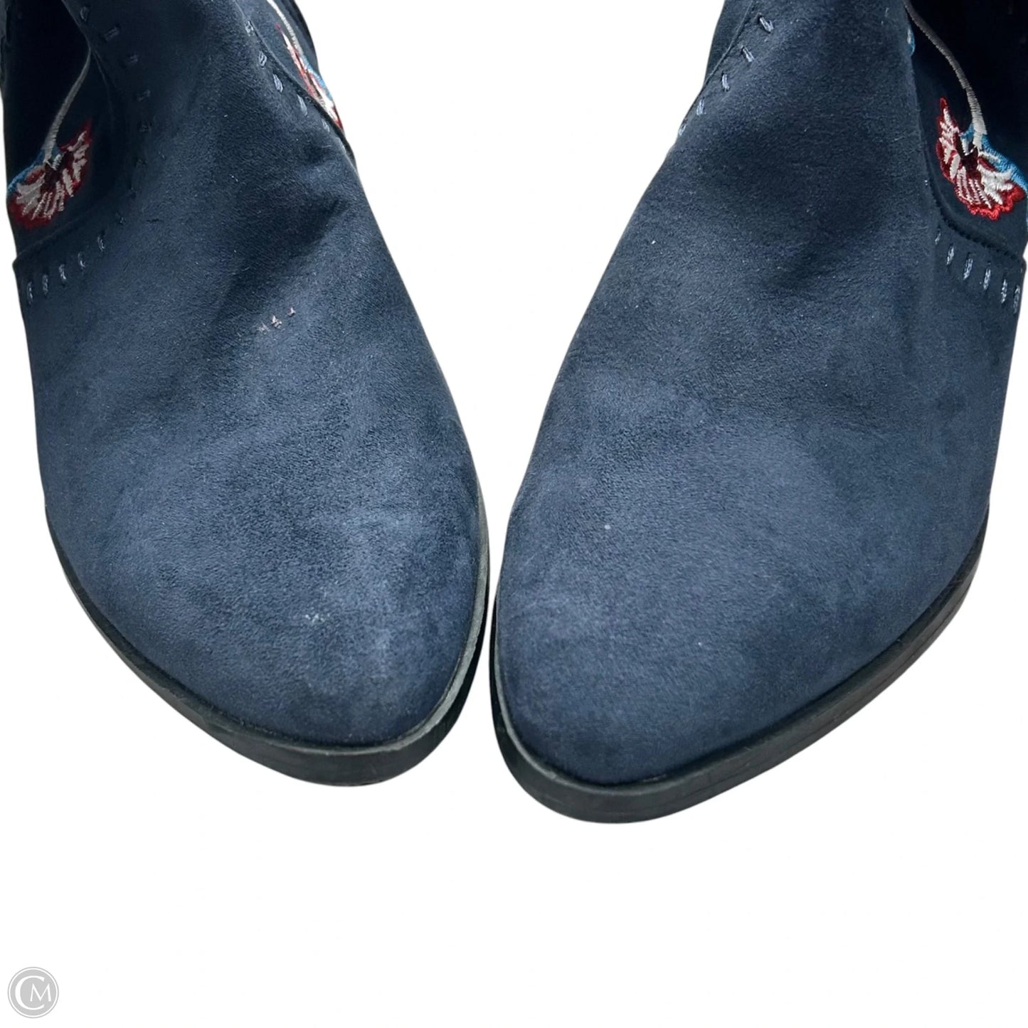 Boots Knee Heels By Carlos By Carlos Santana In Navy, Size: 7.5