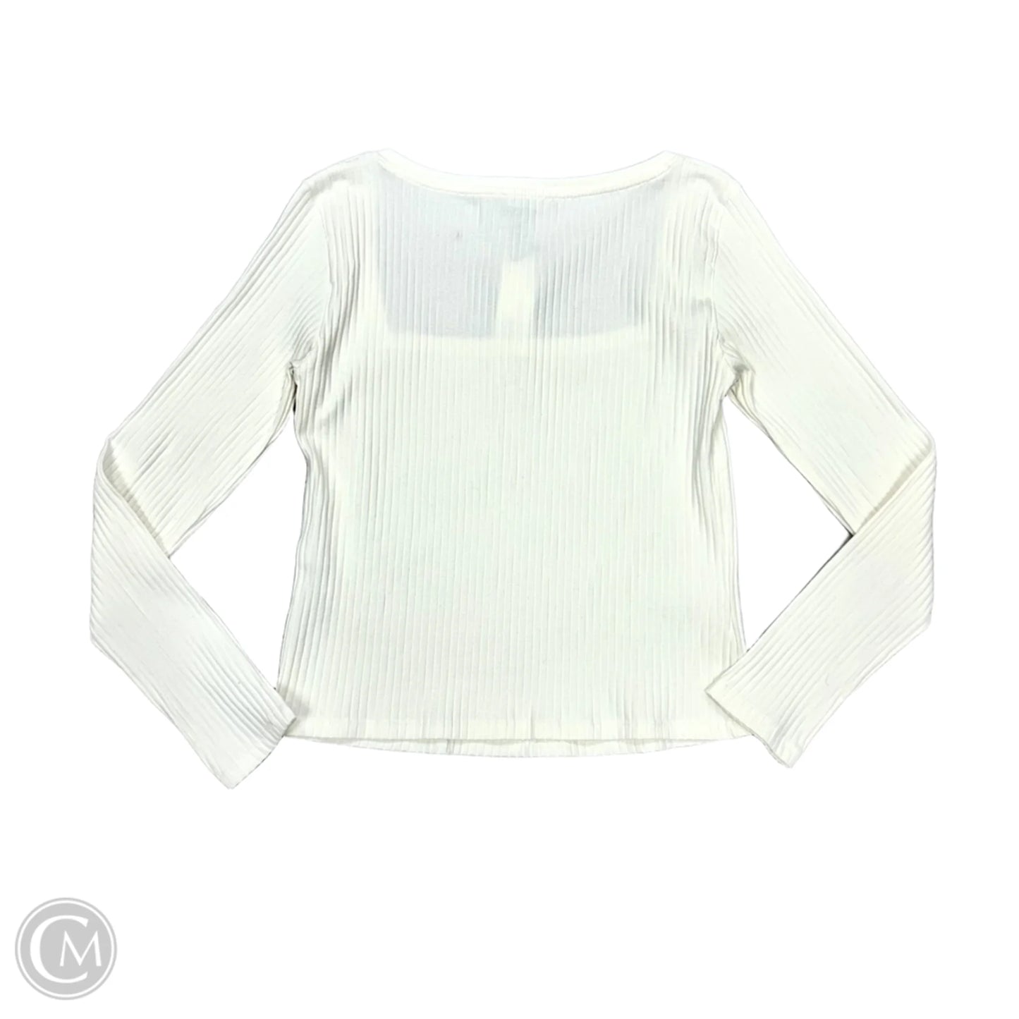 Top Long Sleeve Basic By Zara In White, Size: Xl