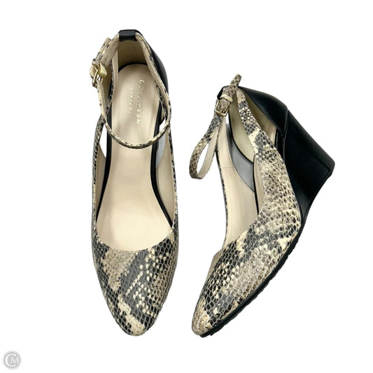 Shoes Heels Wedge By Cole-haan In Snakeskin Print, Size: 8.5