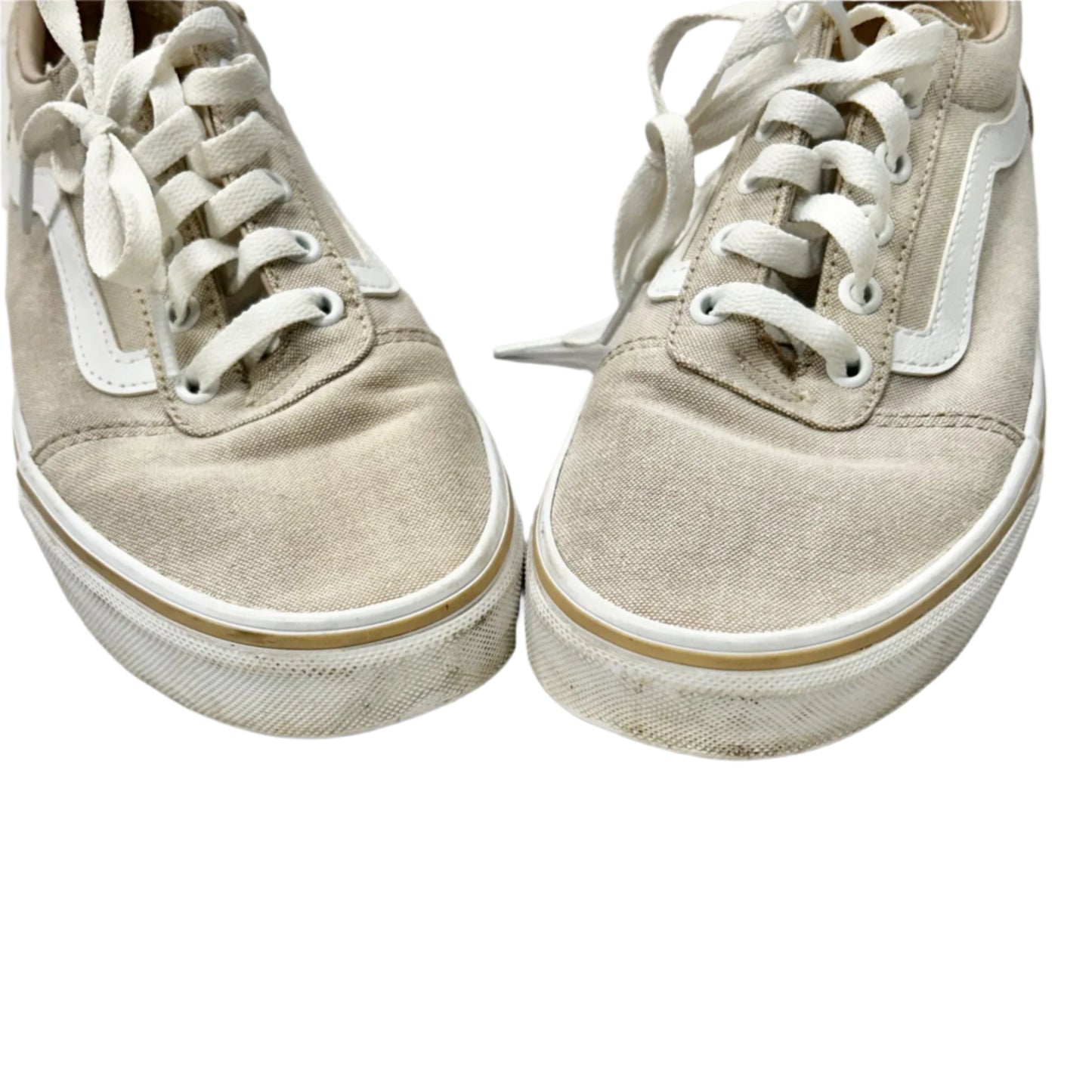 Shoes Flats By Vans In Beige, Size: 9.5