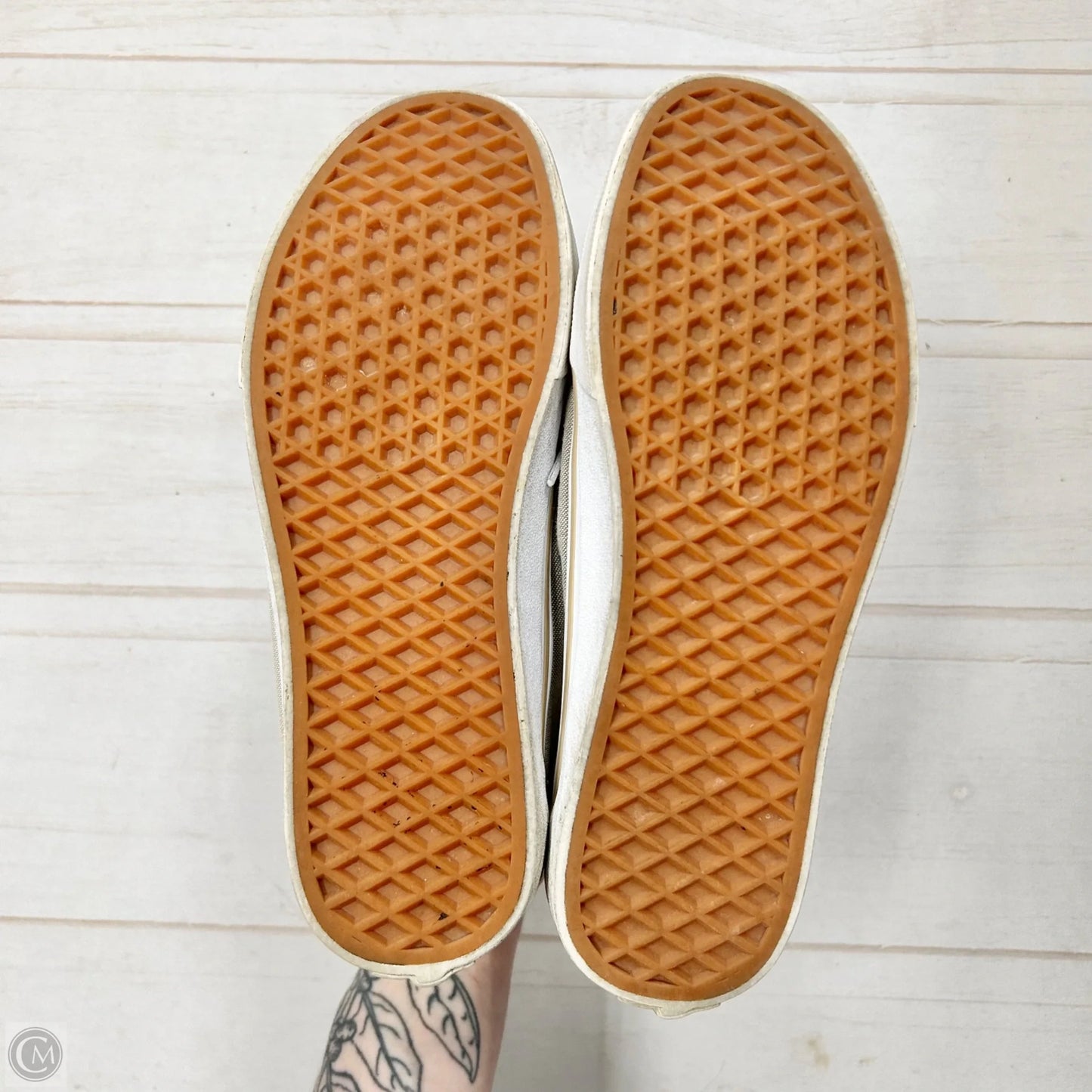 Shoes Flats By Vans In Beige, Size: 9.5