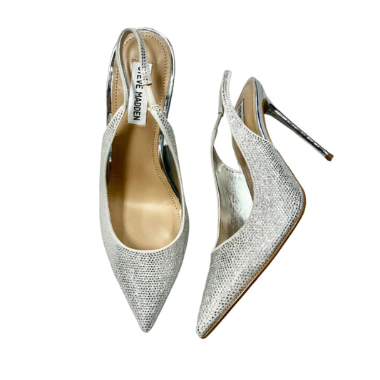 Shoes Heels Kitten By Steve Madden In Silver, Size: 9