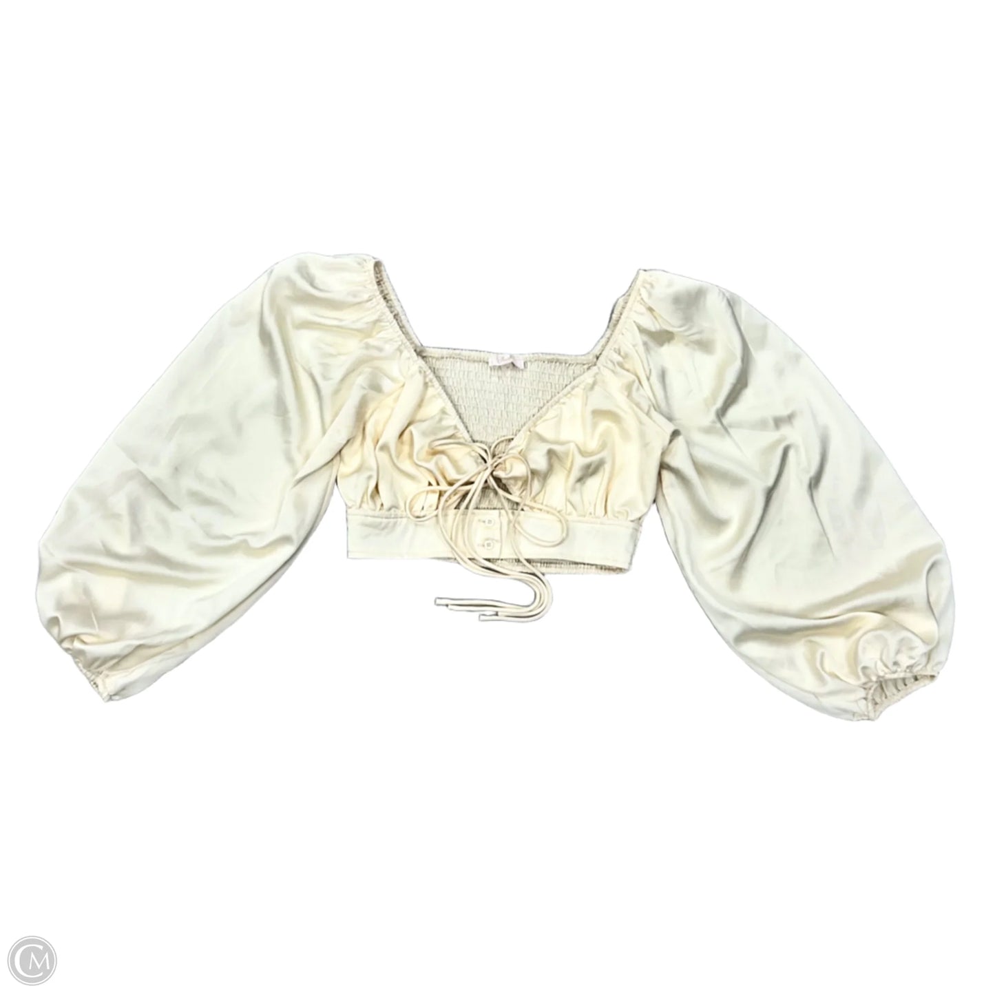 Top Long Sleeve By Blush In Ivory, Size: M