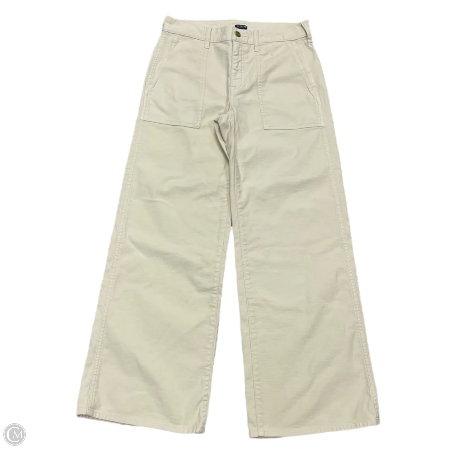 Jeans Wide Leg By J. Crew In Cream Denim, Size: 2