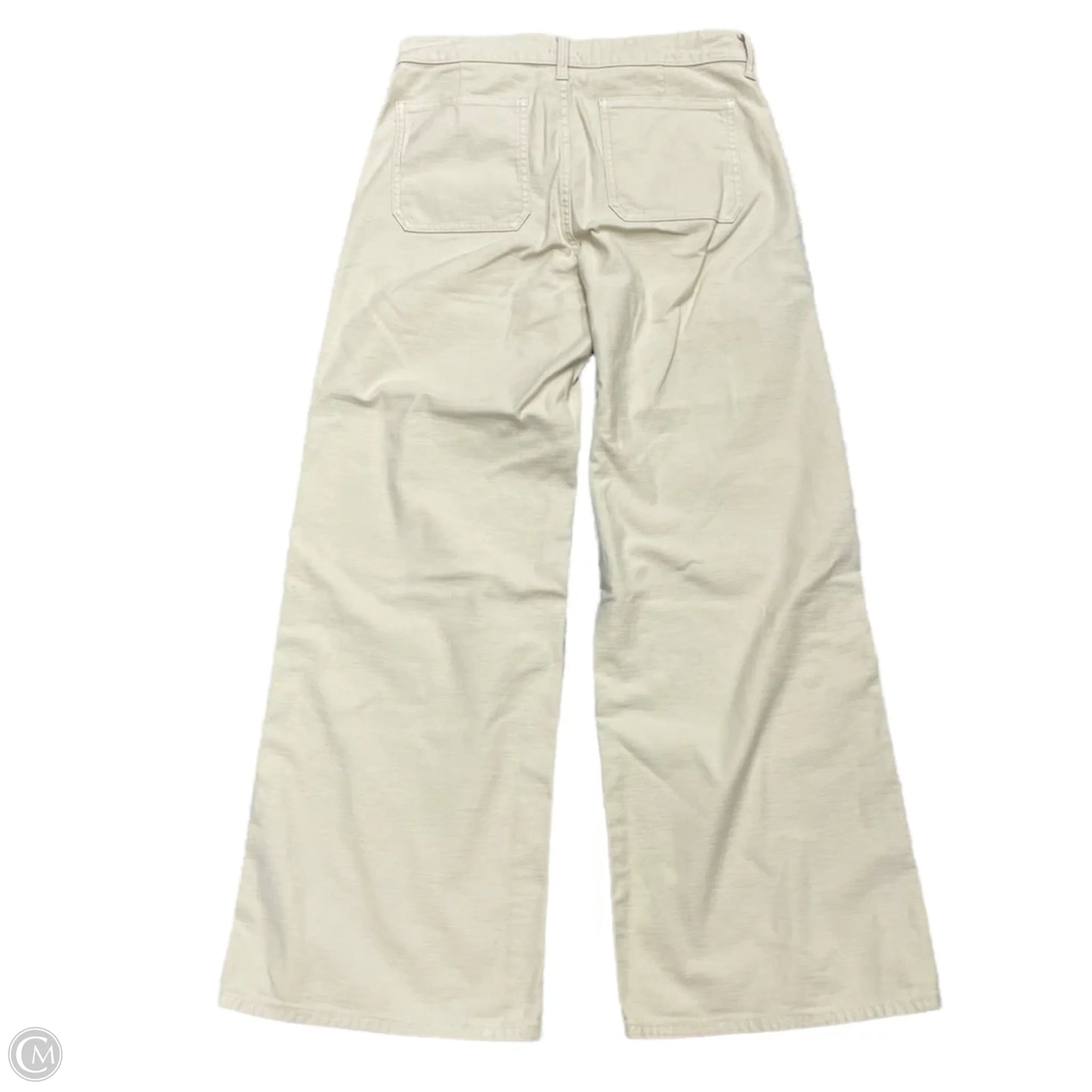 Jeans Wide Leg By J. Crew In Cream Denim, Size: 2