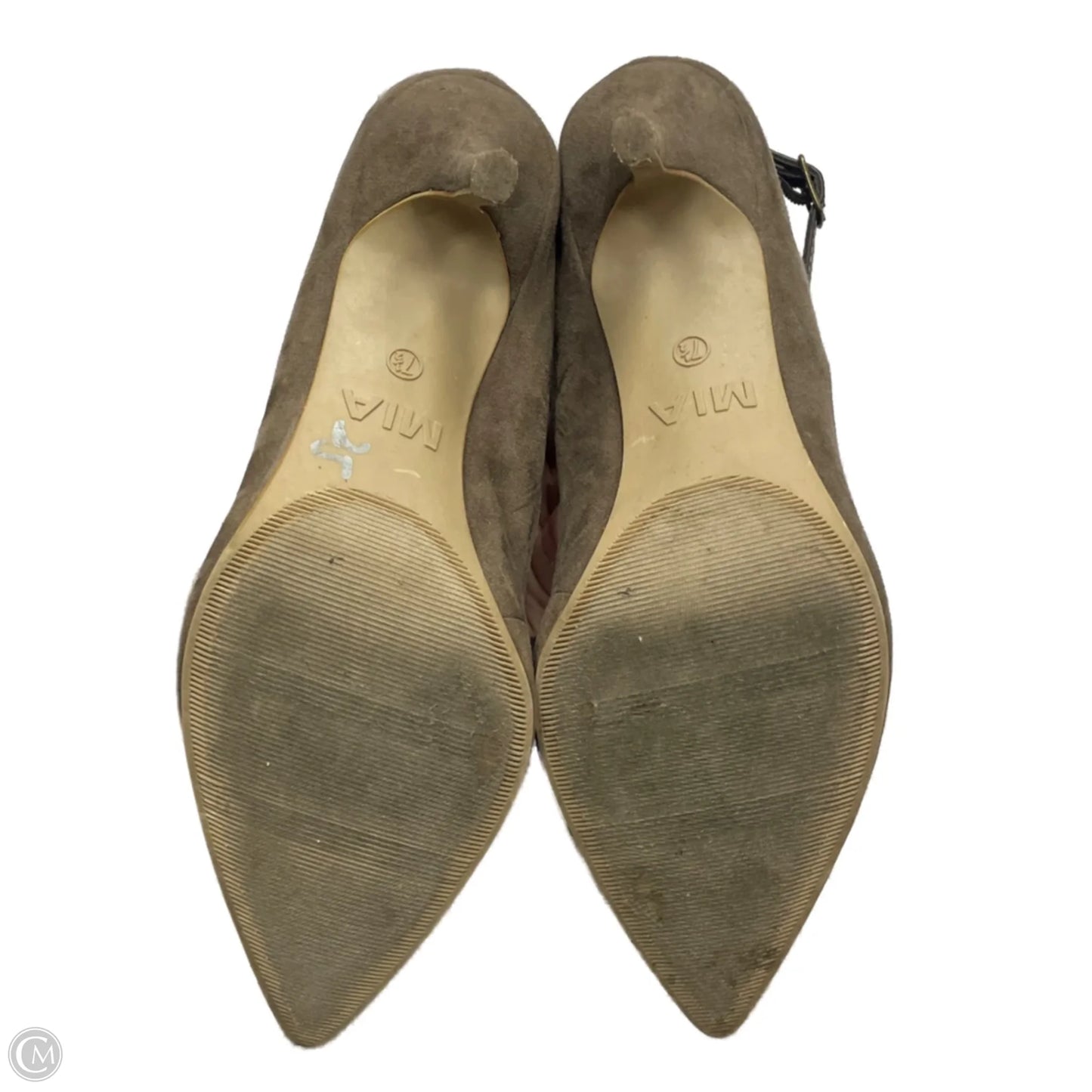 Shoes Heels Kitten By Mia In Brown, Size: 7.5