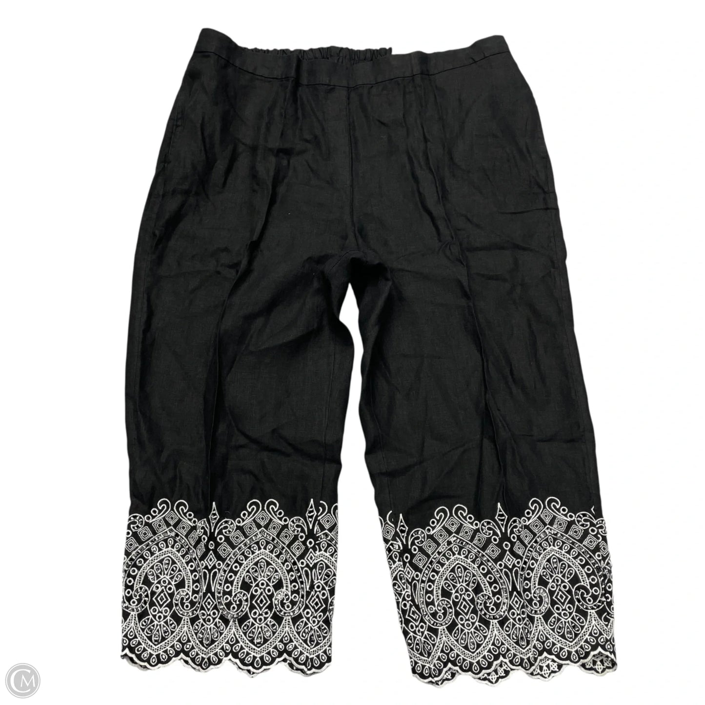 Pants Cropped By Chicos In Black & White, Size: Xxl