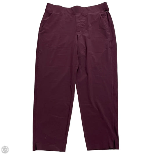 Athletic Pants By Athleta In Maroon, Size: L