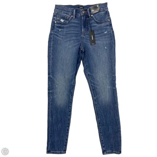 Jeans Skinny By Express In Blue Denim, Size: 0
