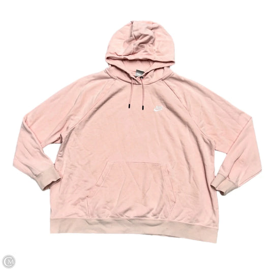 Sweatshirt Hoodie By Nike In Pink, Size: 2x
