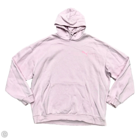 Sweatshirt Hoodie By Puma In Pink, Size: Xl