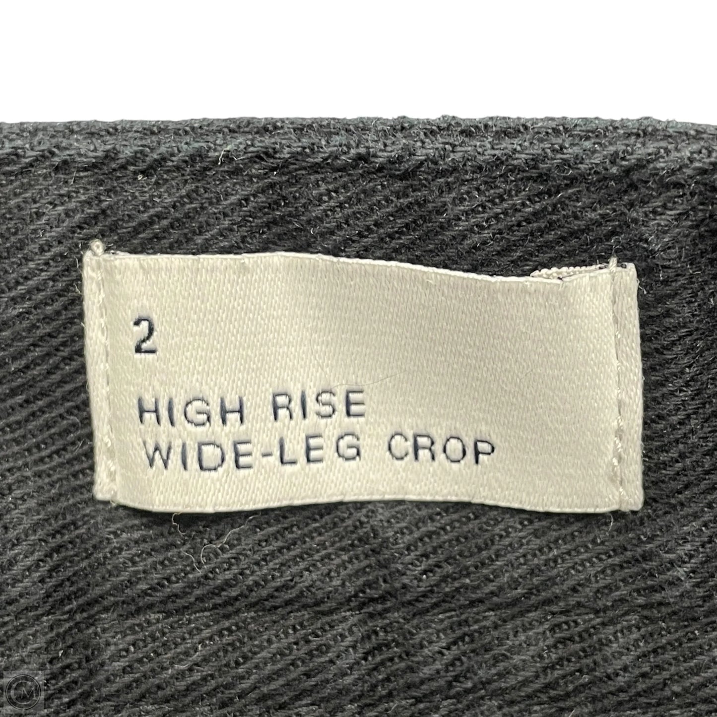 Jeans Wide Leg By Gap In Black Denim, Size: 2