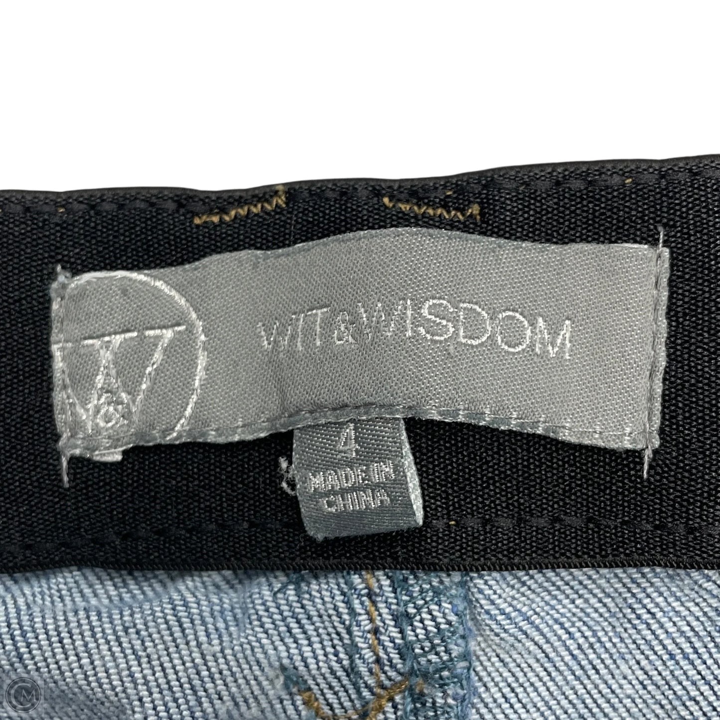 Jeans Boot Cut By Wit & Wisdom In Blue Denim, Size: 4