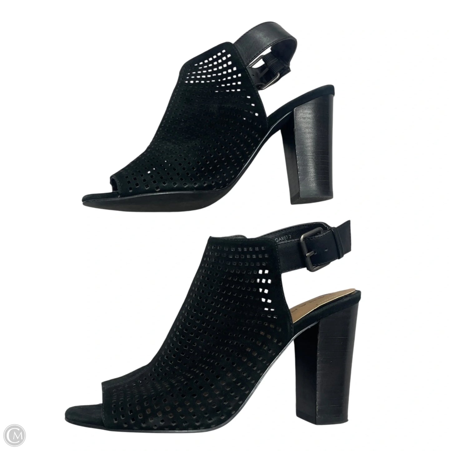 Sandals Heels Block By Tahari By Arthur Levine In Black, Size: 8