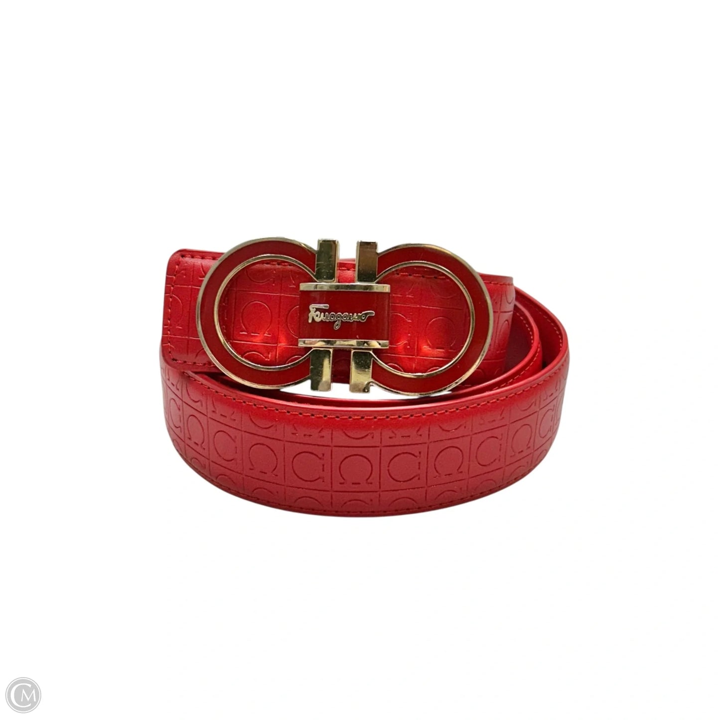 Belt Luxury Designer By Ferragamo, Size: M/L