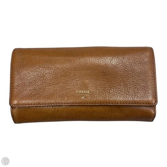 Wallet Leather By Fossil, Size: Medium