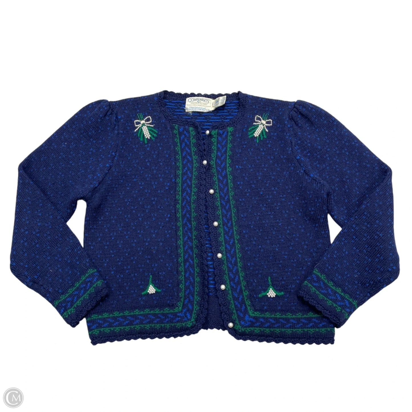 Cardigan By Susan Bristol In Blue & Green, Size: S