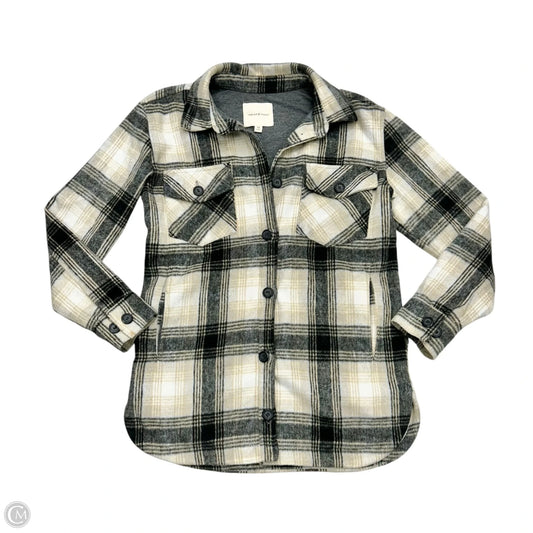 Jacket Shirt By Thread And Supply In Black & Cream, Size: Xs