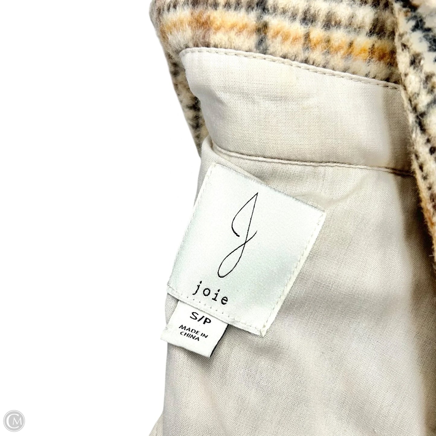Jacket Shirt By Joie In Brown & Cream, Size: S