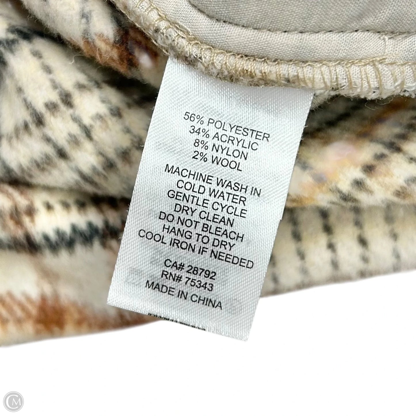 Jacket Shirt By Joie In Brown & Cream, Size: S
