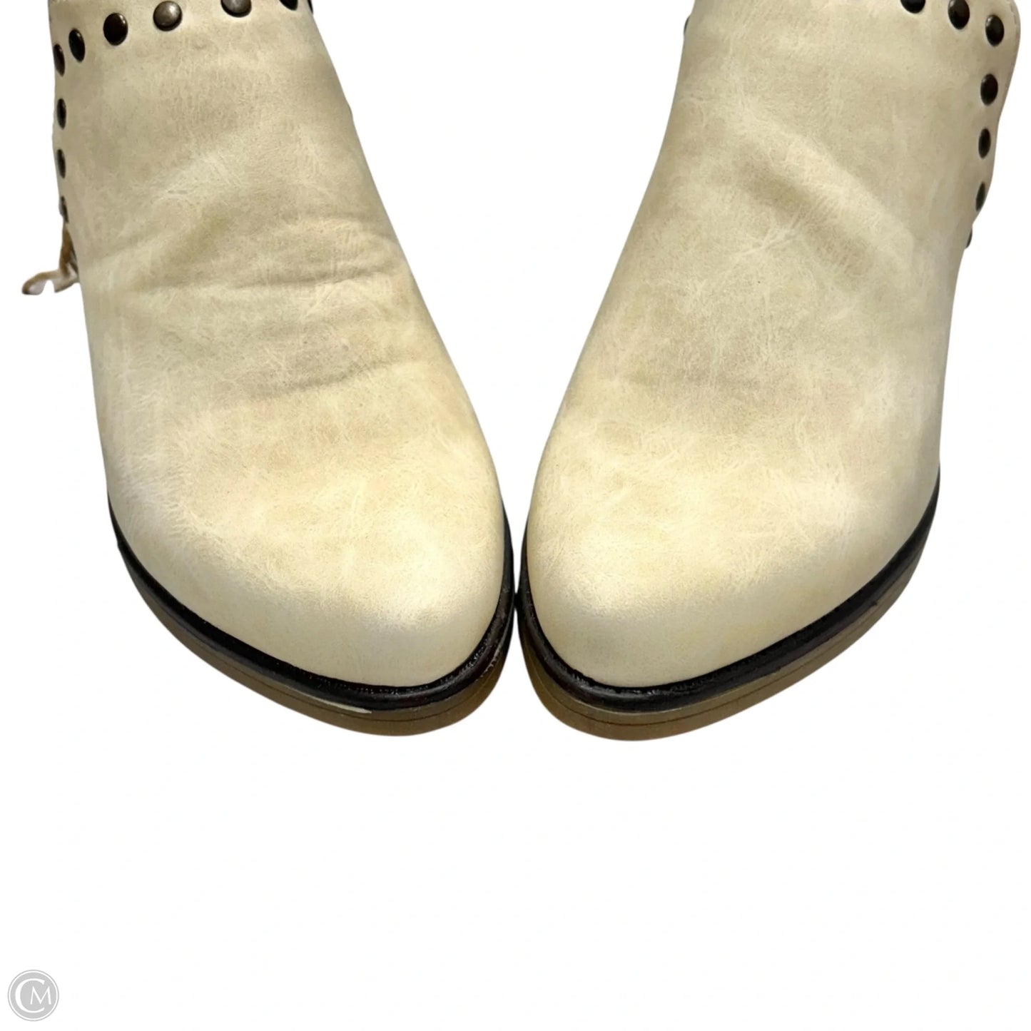 Boots Ankle Flats By Seven 7 In Brown & Cream, Size: 8