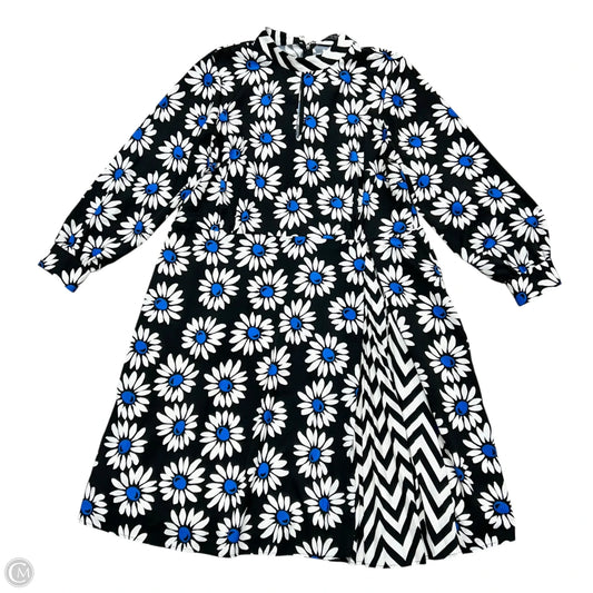 Dress Casual Midi By Eloquii In Black & White, Size: 2x