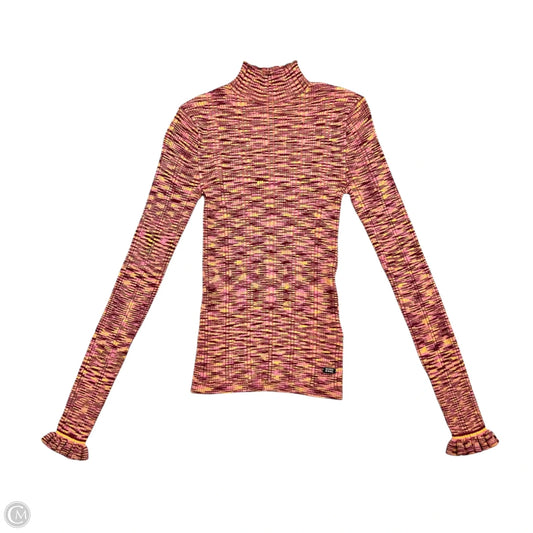 Top Long Sleeve By Scotch & Soda In Orange & Pink, Size: Xs