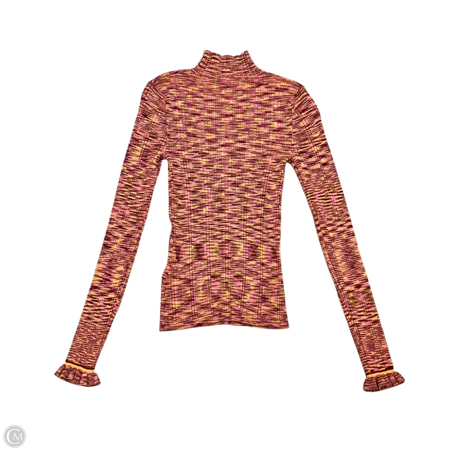 Top Long Sleeve By Scotch & Soda In Orange & Pink, Size: Xs
