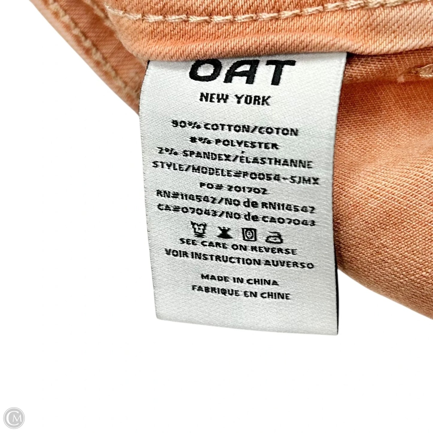 Jeans Wide Leg By Oat In Coral Denim, Size: 10